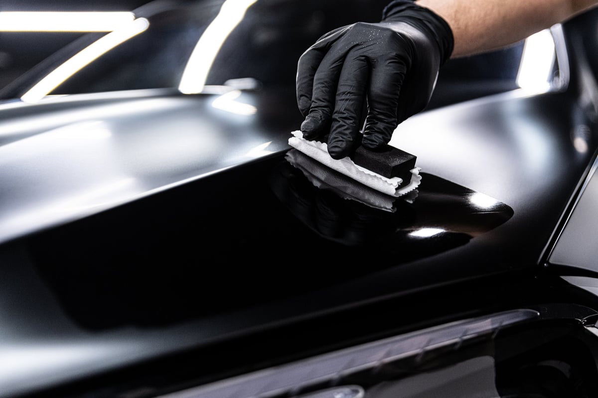 Car exterior detail with ceramic coating