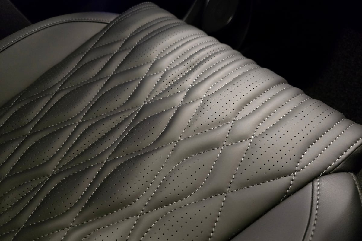 Luxury leather seat detail